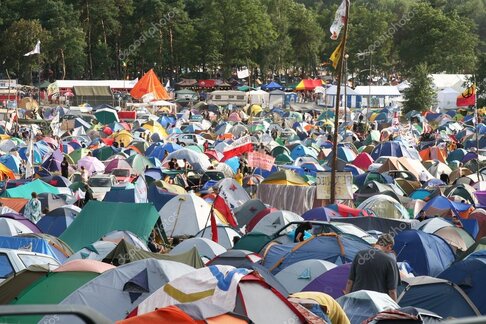 Fresh bread displayed in the campsite shop
