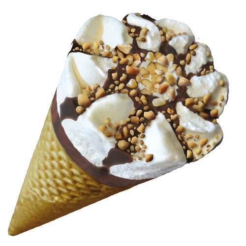 Ice cream cones held in the town square