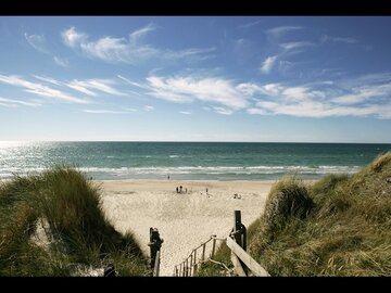 Wind-shaped dunes by the North Sea near Løkken