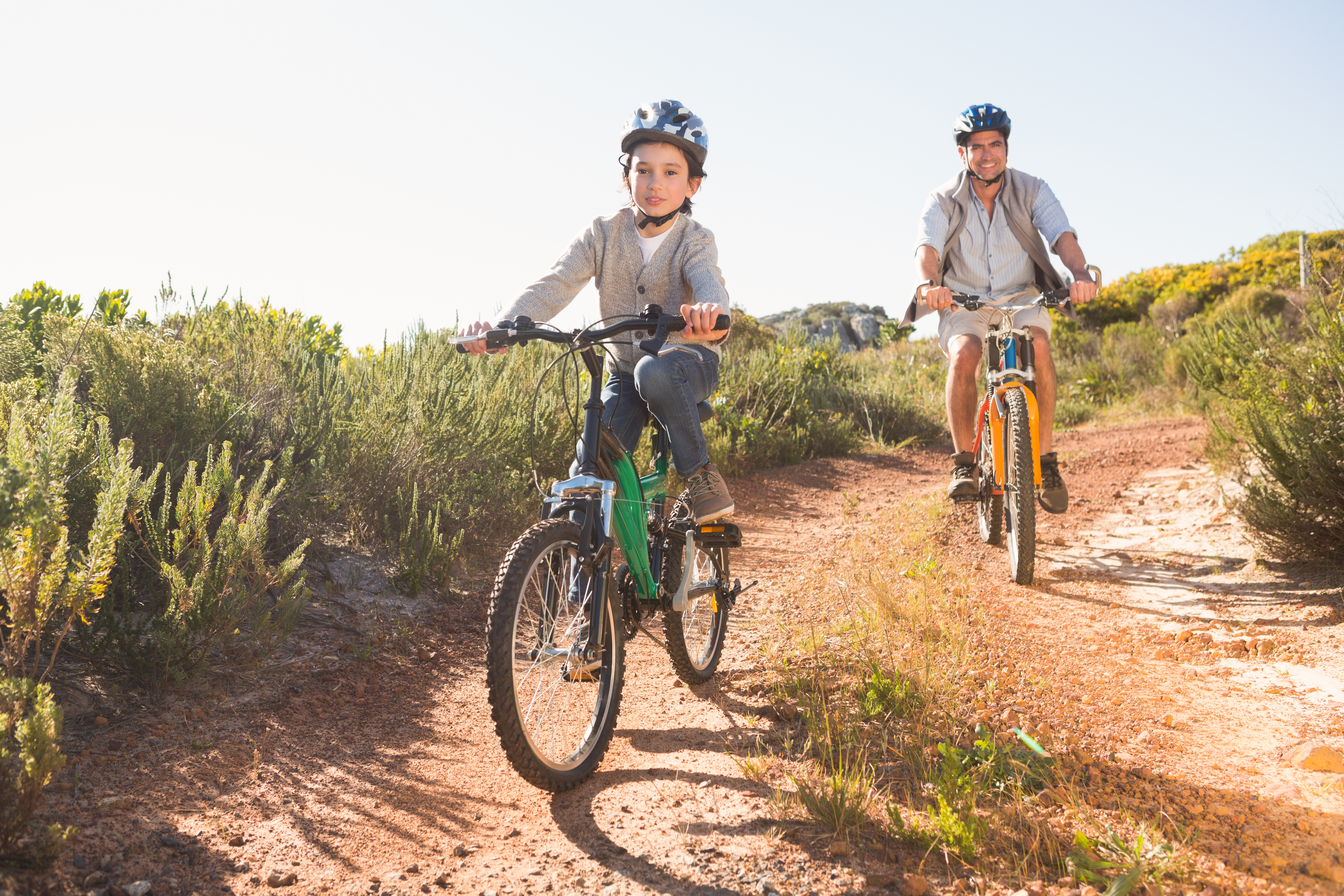 Fietsers en wandelaars bij Løkken Maritime Naturcamp